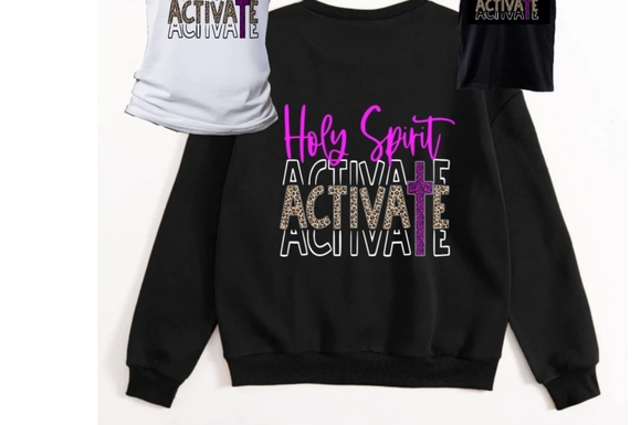 HOLY SPIRIT ACTIVATE Pullover! Custom - Picture 2 of 2